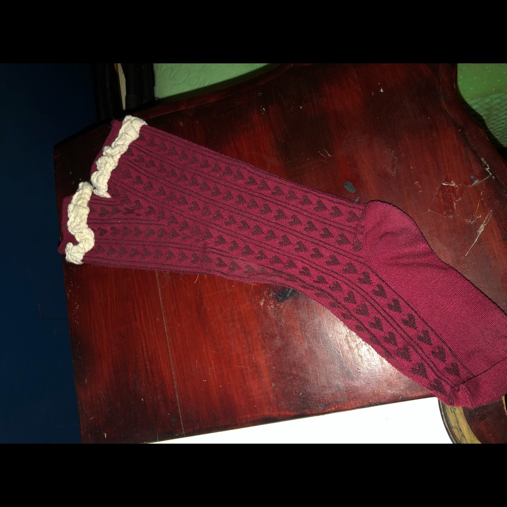 Red heart socks